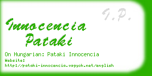 innocencia pataki business card